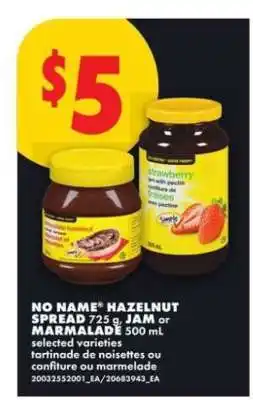 No Frills NO NAME HAZELNUT SPREAD offer