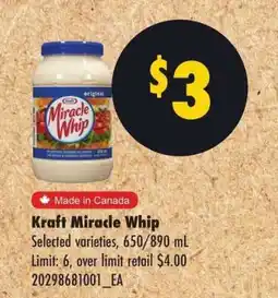 No Frills Kraft Miracle Whip offer
