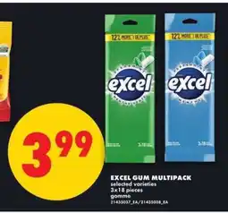 No Frills EXCEL GUM MULTIPACK offer