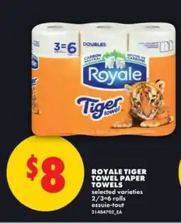 No Frills Royale Tiger Towel Paper Towels offer