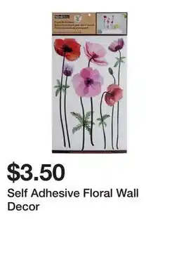 Dollarama Self Adhesive Floral Wall Decor offer