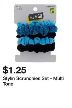 Dollarama Stylin Scrunchies Set - Multi Tone offer