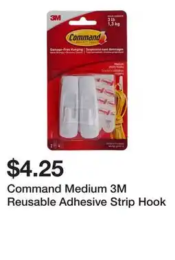 Dollarama Command Medium 3M Reusable Adhesive Strip Hook offer