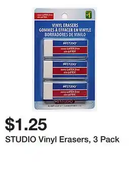 Dollarama STUDIO Vinyl Erasers offer