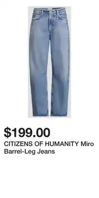 Holt Renfrew CITIZENS OF HUMANITY Miro Barrel-Leg Jeans offer
