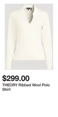 Holt Renfrew THEORY Ribbed Wool Polo Shirt offer