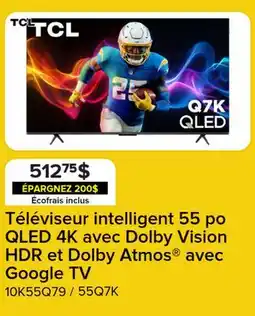 Leon's Téléviseur intelligent 55 po QLED 4K avec Dolby Vision HDR et Dolby Atmos avec Google TV offer