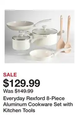 TSC Stores Everyday Rexford 8-Piece Aluminum Cookware Set with Kitchen Tools offer
