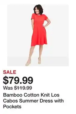 TSC Stores Bamboo Cotton Knit Los Cabos Summer Dress with Pockets offer