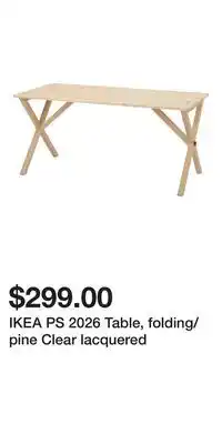 IKEA IKEA PS 2026 Table, folding/pine Clear lacquered offer