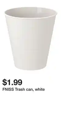 IKEA FNISS Trash can, white offer