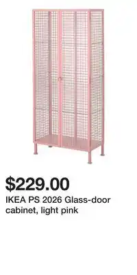 IKEA IKEA PS 2026 Glass-door cabinet, light pink offer