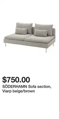 IKEA SÖDERHAMN Sofa section, Viarp beige/brown offer