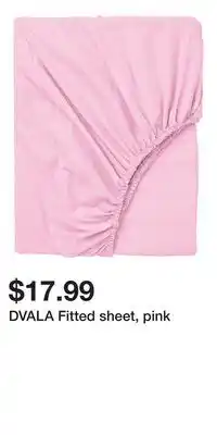 IKEA DVALA Fitted sheet, pink offer