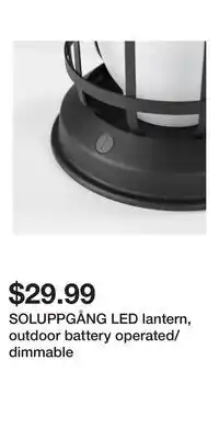 IKEA SOLUPPGÅNG LED lantern, outdoor battery operated/dimmable offer
