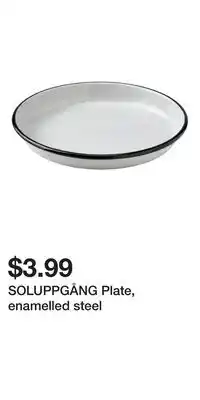 IKEA SOLUPPGÅNG Plate, enamelled steel offer