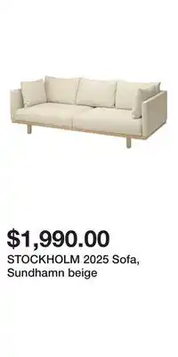 IKEA STOCKHOLM 2025 Sofa, Sundhamn beige offer