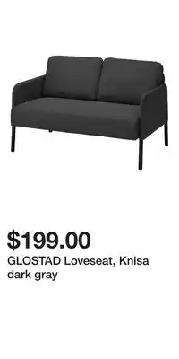 IKEA GLOSTAD Loveseat, Knisa dark gray offer