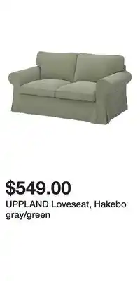 IKEA UPPLAND Loveseat, Hakebo gray/green offer