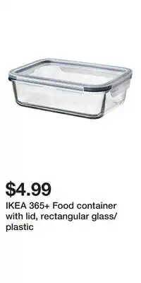 IKEA IKEA 365+ Food container with lid, rectangular glass/plastic offer
