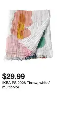 IKEA IKEA PS 2026 Throw, white/multicolor offer