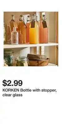 IKEA KORKEN Bottle with stopper, clear glass offer