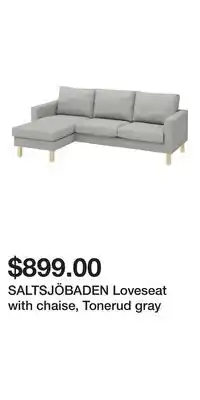 IKEA SALTSJÖBADEN Loveseat with chaise, Tonerud gray offer