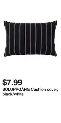 IKEA SOLUPPGÅNG Cushion cover, black/white offer