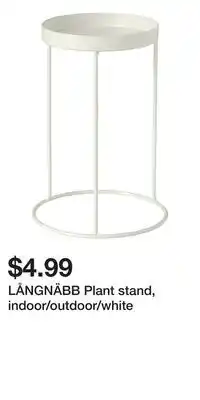 IKEA LÅNGNÄBB Plant stand, indoor/outdoor/white offer