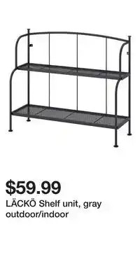 IKEA LÄCKÖ Shelf unit, gray outdoor/indoor offer