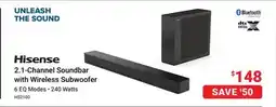 Visions Electronics Hisense 2.1-Channel Soundbar with Wireless Subwoofer offer
