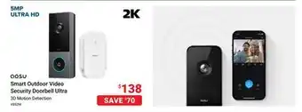 Visions Electronics AOSU Smart Outdoor Video Security Doorbell Ultra offer
