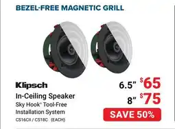 Visions Electronics Klipsch In-Ceiling Speaker offer