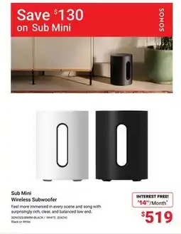 Visions Electronics Sub Mini Wireless Subwoofer offer