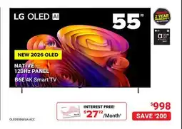 Visions Electronics LG NATIVE 120HZ PANEL B6E 4K SMART TV 55 offer