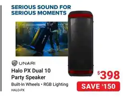 Visions Electronics Unari Halo PX Dual 10 Party Speaker offer