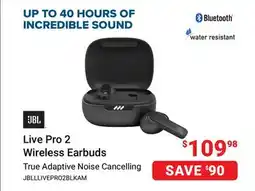 Visions Electronics JBL Live Pro 2 Wireless Earbuds offer