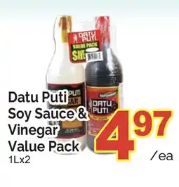 T&T Supermarket DATU PUTI SOY SAUCE & VINEGAR VALUE PACK, 1LX2 offer
