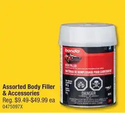 PartSource Assorted Body Filler & Accessories offer