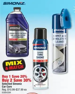PartSource Selected Simoniz Car Care offer