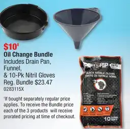 PartSource Oil Change Bundle offer