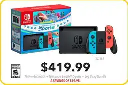 GameStop Nintendo Switch + Nintendo Switch Sports + Leg Strap Bundle offer