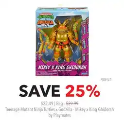 GameStop Teenage Mutant Ninja Turtles x Godzilla - Mikey x King Ghidorah by Playmates offer
