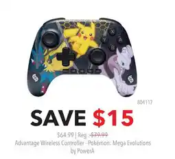 GameStop Advantage Wireless Controller - Pokémon: Mega Evolutions by PowerA offer