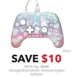 GameStop Advantage Wired Controller - Mushroom Kingdom by PowerA offer