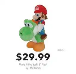 GameStop Mario Riding Yoshi 8 Plush by Little Buddy offer