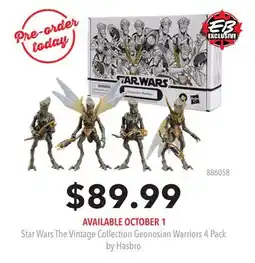GameStop Star Wars The Vintage Collection Geonosian Warriors 4 Pack by Hasbro offer