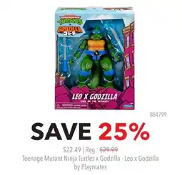 GameStop Teenage Mutant Ninja Turtles x Godzilla - Leo x Godzilla by Playmates offer