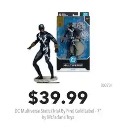 GameStop DC Multiverse Static (Trial By Fire) Gold Label - 7 by McFarlane Toys offer