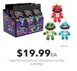 GameStop Poppy Playtime Nightmare Critters Mystery Plush Clips by PhatMojo offer